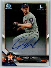 2018 Bowman Chrome Jayson Schroeder First Bowman Rookie Auto Astros RC