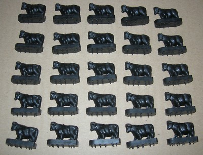 25 Lionel 3656 Black Cows Package of (Twenty Five) NEW 3656-34