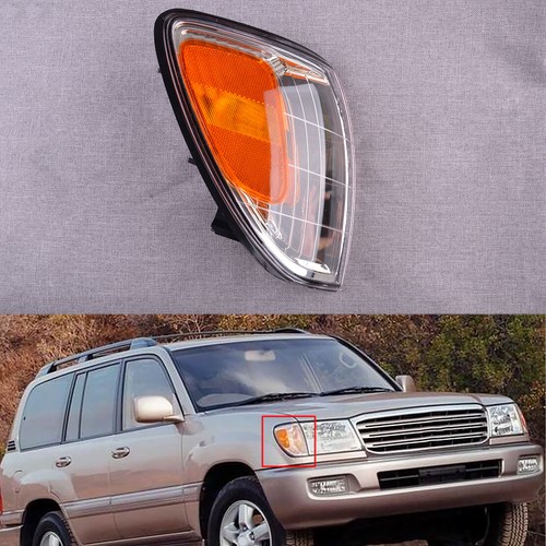 ZTT LED Corner Turn Signal Lights For Toyota Land Cruiser 1998-2005 – Black Housing, Clear Lens, L+R Pair