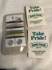 3 VINTAGE SEWING KITS,PLASTIC BUTTON, VINYL CASE Bank of Redlands  2 Home Pride