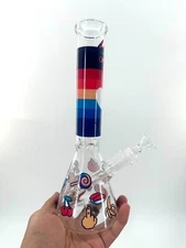 11" Cute Cartoon Girls Boys Glass Bongs Filter 14mm Bowl Bubbler Best Gifts