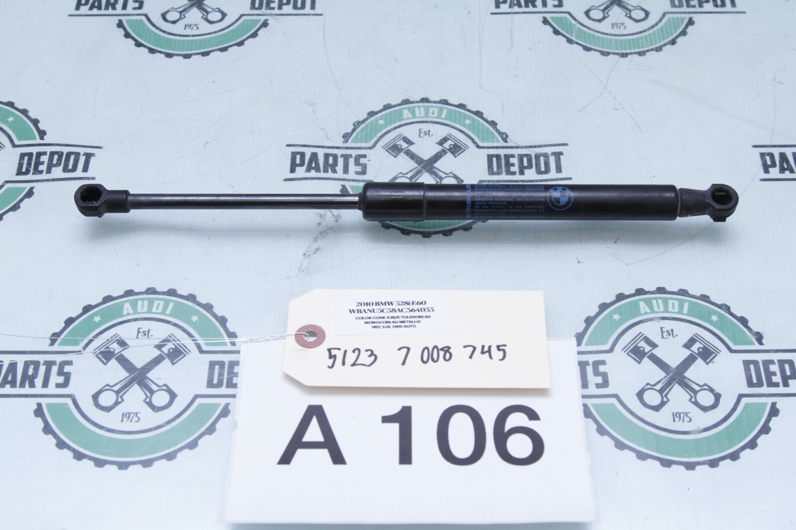 OEM 04-09 BMW E60 530 Hood Shock Strut Lift Support 7008745 for 