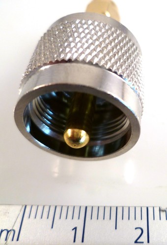 High Quality PL259 Plug to SMA Plug Adapter 50Ω Gold Plated SMA/ Contact OM1114D - Picture 2 of 4