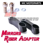 Mirrors Riser Extender Adapter Adaptor For Suzuki Honda Kawasaki