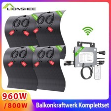 Balkonkraftwerk 960W/800W Solaranlage Komplettset--960W Flexibel PV Solarmodule