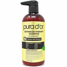 PURA D'OR 16 Oz Advanced Therapy Shampoo Reduces
