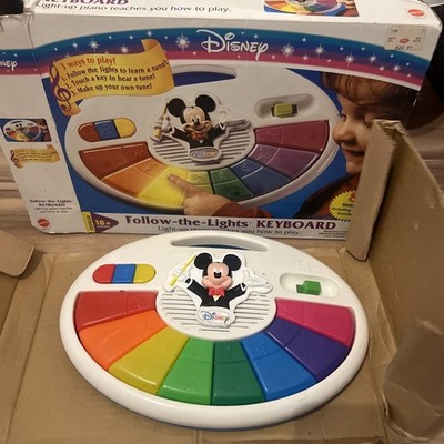 Vintage 1990s Disney Follow-the-Lights Keyboard by Mattel - New