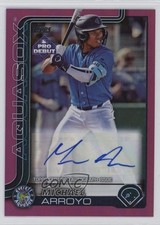 2025 Topps Pro Debut Fuchsia Foil Auto 163/199 Michael Arroyo #PD-78 Auto 0z95