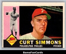 1960 Topps CURT SIMMONS #451 EX Philadelphia Phillies *2562
