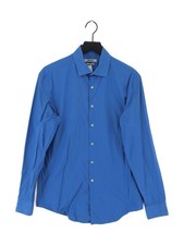 DKNY Men's Shirt Collar: 15.5 in Blue 100 Other Basic