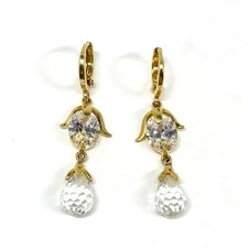 Elegant Huggie Teardrop Cubic Zirconia Gold Tone Hoop Earrings Holiday Gift