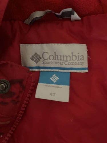 Columbia Bugaboo Red Ski Snow Jacket Pants Set Outerwear Youth 4 T - Picture 7 of 9