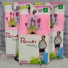 Penti Pretty Girls Halloween Tights Neon Pink Monster Lot Of 3 Size 4 (9-10yrs)