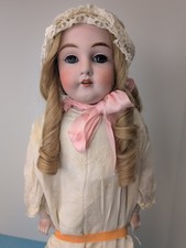 26” Antique German Kestner DEP 154 Bisque Doll Leather Body Blonde SL BL Eye #L