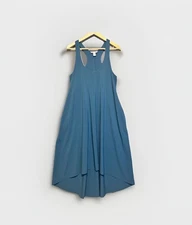 Athleta Presidio Dress Womens Sz Medium Borealis Green Blue Maxi Long