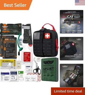 Combat-Ready 92-Piece Trauma Kit with CAT Gen-7 and Complete First Aid Supplies