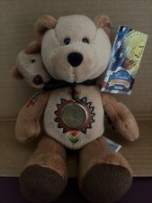 Sacagawea Pomp Golden Dollar Beanie Bear Collectible Coin 2000 New w/ Tags