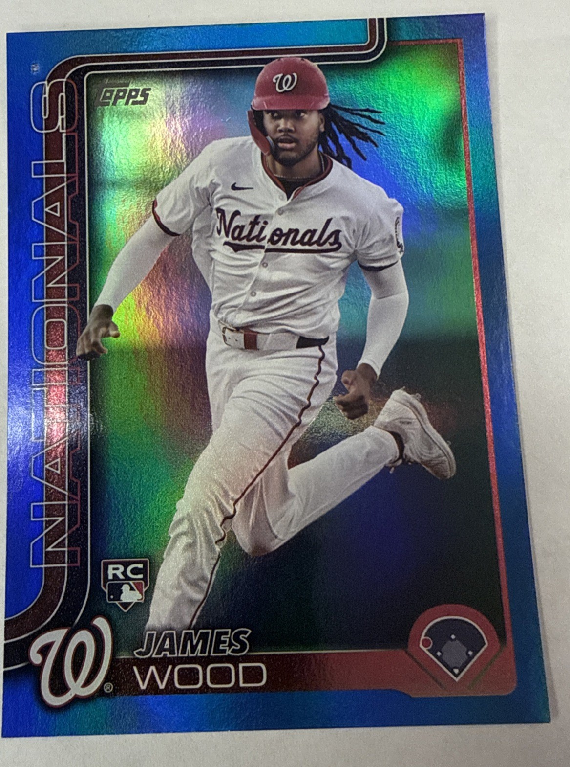 2025 Topps Series 1 - James Wood #181 Blue Foil /150 (RC) Nationals Rookie Card