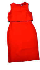 Vince Camuto Women Orange Cocktail Party Dress, Sleevless Size 8