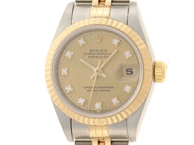 Rolex Datejust 26 Old 10P Diamond 69173G 26mm Champagne Dial Automatic #DW1245
