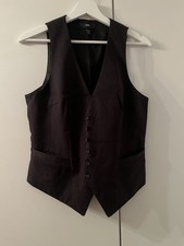 H&M / Weste / Anzugsweste / Schwarz / Grau / Gr. 40 / Elegant / Tailliert