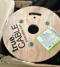 NEW True Cable Cat6 Shielded Black - 500ft Spool