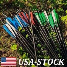 20 Inch Hunting Crossbow Bolts Crossbow Arrows Half Moon Nocks OD8.8MM 12-PACK