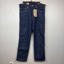 Levis Western Fit Jeans Mens 36x34 Dark Wash Stretch Straight Leg Strong Denim