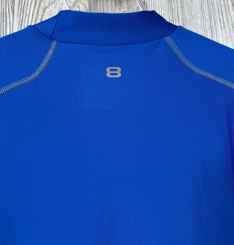Layer 8 Performance Qwick Dry Mock Neck Base Layer Shirt Men's Size Large Blue - Image 3 of 4