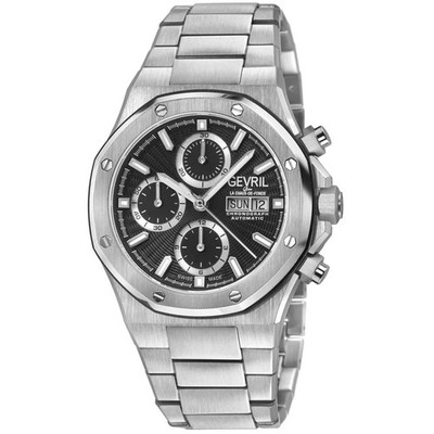 Gevril Kingsgate Men's 47900B  Swiss Automatic ETA 7750 Chronograph Date Watch