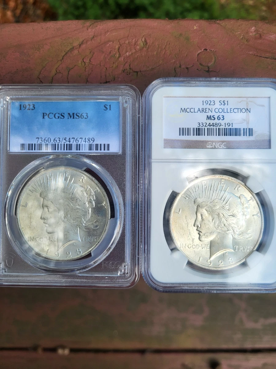 MS 63 Graded 1923 Year Peace Dollars (1921-1935) for sale | eBay