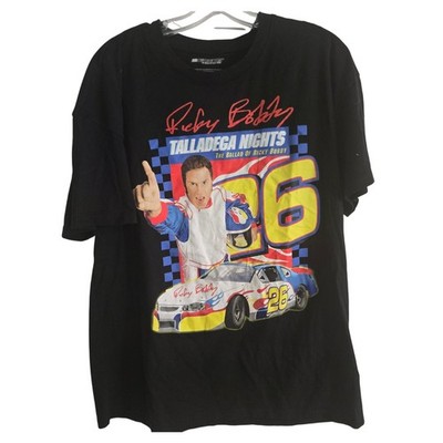 Talladega Nights Ricky Bobby T Shirt Mens XL Black NASCAR Movie Tee