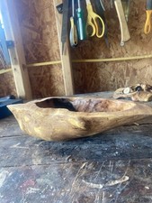 Burl Wood Hand Carved Basket/Bowl