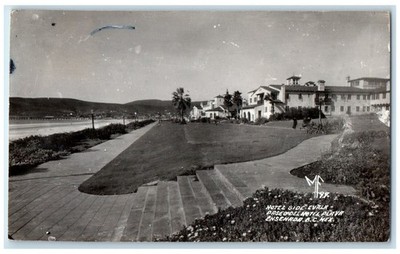 c1910 Paseo Del Hotel Playa Ensenada Baja California Mexico RPPC Photo Postcard