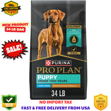 Purina Pro Plan Chicken and Rice Formula Large Breed Dry Puppy Food 34LB
