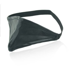 Unisex Blindfold Head Mask Blinder Leather Eye Mask BDSM Bondage Patch BlindMask