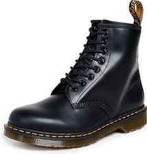 DOCS Dr. Martens 1460 Black Smooth Leather Combat Boots AirWair Women Size 9