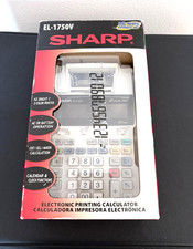 Sharp EL-1750V Electronic Printing Calculator 12 Digit 2 Color  6 Rolls Paper