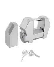  Trailer Tongue Coupler Lock, Dia 1/4'', Extra Wide 1.2'' Span, Latch Silver