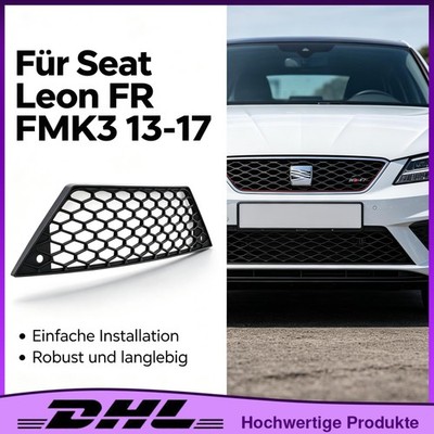 Unterer Für Seat Leon FR MK3 13-17 Ricambi Auto Kühlergrill Staffa Nero Schwarz