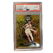 2023-24 Mosaic - Rookies Keyonte George #222 Fast Break Gold Mosaic Prizm /10 RC
