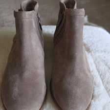 Vince Camuto Gray Suede Ankle Bootie Side Zip...