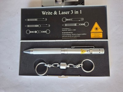 Led Lenser 3 in 1. Write, Laser & Schlüsselanhänger. Neu in edler Metallbox