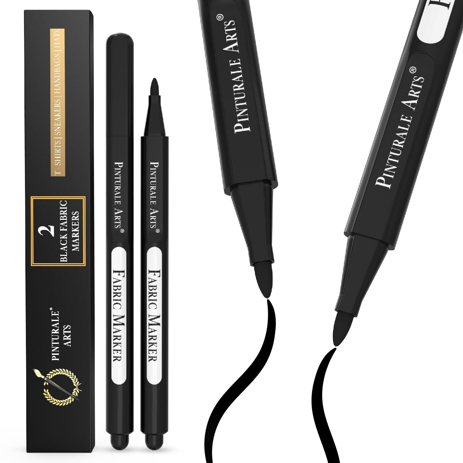 2 Black Fabric Marker For Clothes | Fabric Pens For Clothes 