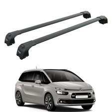 Citroen C4 Grand Picasso Mpv 2013-2018 Roof Rack Cross Bars Flush Rail Black Citroen C4 Grand Picasso Mpv 2013-2018 Roof Rack Cross Bars Flush Rail Black