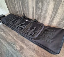 46" Tactical Gun Bag Double Rifle Storage MOLLE Soft Case Range Padded Carry Bag