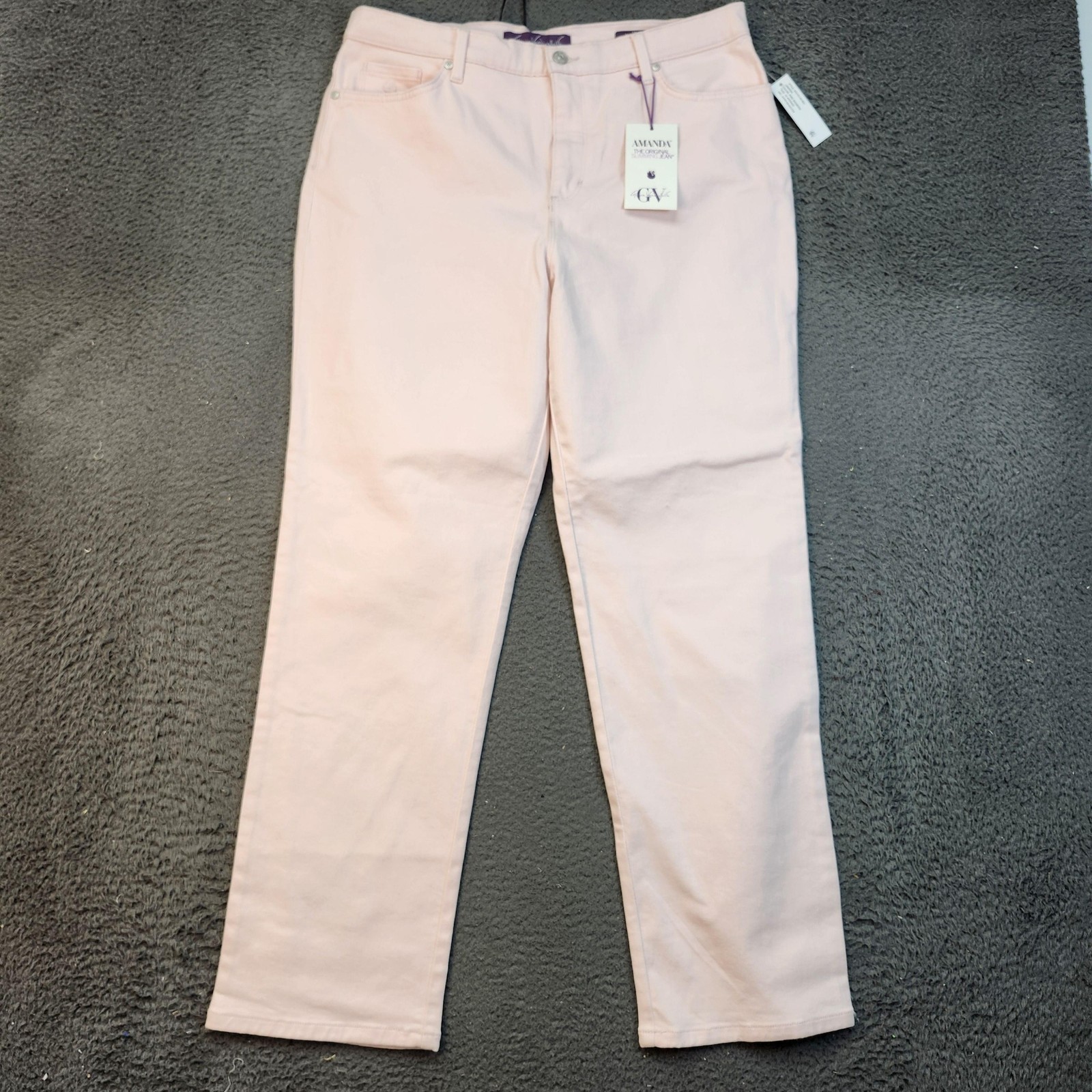 Gloria Vanderbilt Jeans Womens 16 Pink Amanda The Original Slimming Average