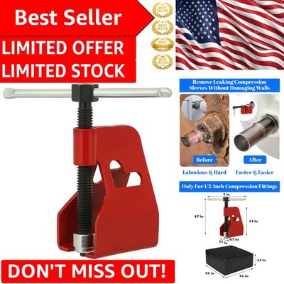 Effortless Compression Sleeve Puller Tool for 1/2  Copper Tubing - Steel
