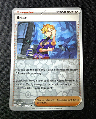 Briar 100/131 Reverse Holo Trainer - Prismatic Evolutions - PTCG - NM