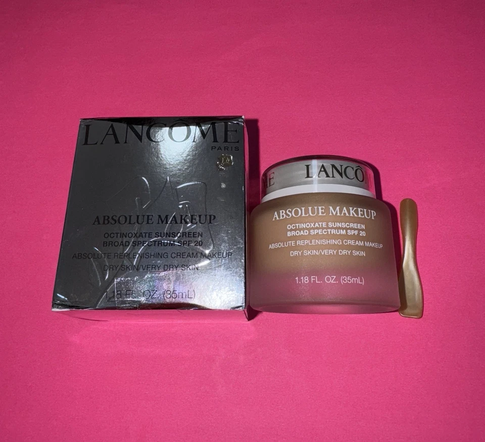 Lancome Absolue Makeup Cream Foundation Sunscreen SPF 20 ALMOND 20 W NEW - Image 2 of 4